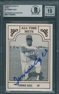 1986 TCMA Mets Greats #6 Tommie Agee Beckett Authentic Signed Auto 10 *5553 - Picture 1 of 1