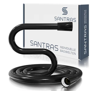 Manguera de ducha SANTRAS® manguera de ducha manguera en negro 1,25m 1,50m 2,00m - Imagen 1 de 7
