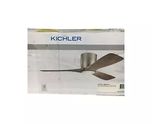 KICHLER Volos 48 in. Matte White Low Profile Ceiling Fan w/ Light & Wall Control - Picture 1 of 2