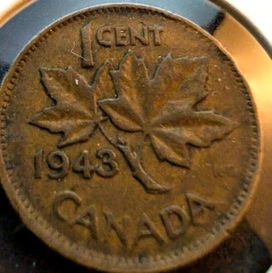1943 Canada Small Cent Canadian 1 penny coin VERY NICE ! - Picture 1 of 2