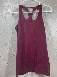 Camiseta sin mangas CALIA para mujer borgoña espalda corredor talla pequeña - Imagen 1 de 4