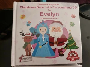 CHRISTMAS BOOK WITH PERSONALISED CD FOR EVELYN - STORIES & SONGS 4 ME - Picture 1 of 2