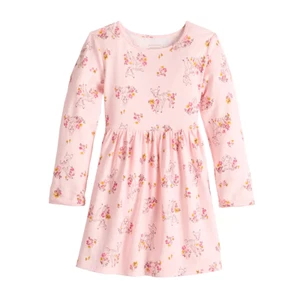Toddler Girl 12 Months Disney Bambi Long Sleeve Knit Skater Dress Jumping Beans - Picture 1 of 5