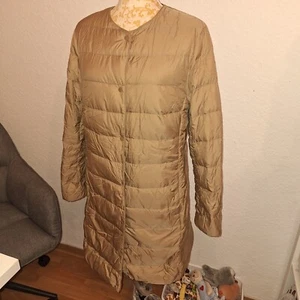 Damen Daunenmantel Gr. L, beige, Uniqlo - Bild 1 von 10
