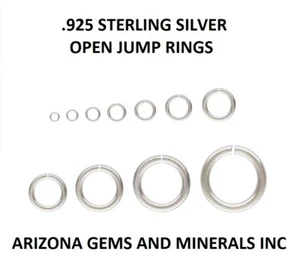 Sterling Silber 0,925 3mm bis 9mm OFFENE Sprungringe in 22Ga.+20,5Ga+18Ga+16GA - Bild 1 von 86