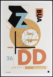 Affiche dédicacée Zedd Belly Up Aspen 26/12/2022 Scrojo signée à la main Zaslavski - Photo 1/1