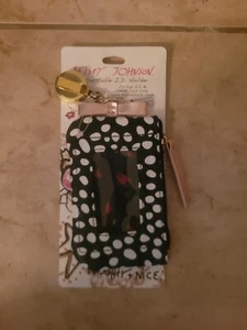 Betsey Johnson Retractable Badge Reel, Holds ID, Credit Cards, New - Picture 1 of 2