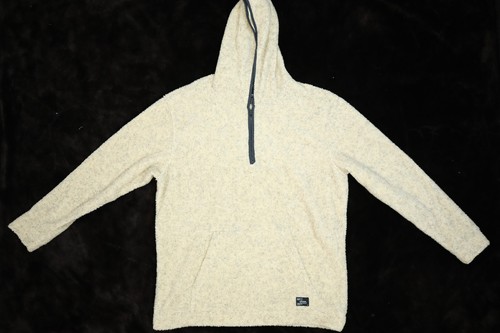 OFF WHITE Maglione pullover sherpa con cappuccio Union bianco sporco manica lunga 1 4 cerniera XXL