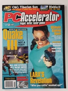 1999 NOVEMBER PC ACCELERATOR MAGAZINE - QUAKE III FRONT COVER - TOMB RAIDER RARE - Picture 1 of 4