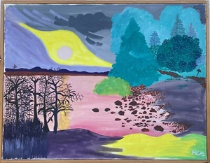 MODERNE LANDSCHAFT EXPRESSIV ABSTRAKT GILLES MICAS KONDOPOGA NORDRUSSLAND  - Bild 1 von 12