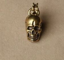 Chinese Collection old Asian Antiques Pure brass skull small pendant 