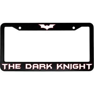 The Dark Knight Batman (w/ Bat Symbol) Aluminum Car License Plate Frame - Picture 1 of 8