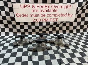 HAM-LET BALL VALVE 3/8", H6800SSL3/8IPSS, LOT OF 4, SHIPSAMEDAY #1547W13 - Picture 1 of 3