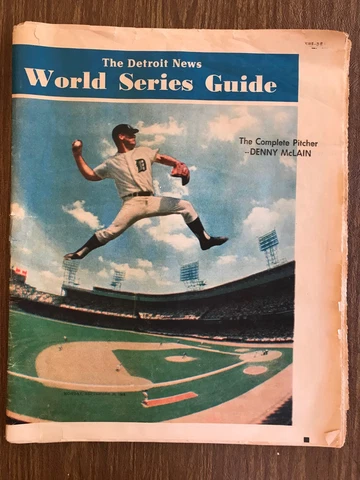 Detroit News 1968 World Series Guide + Poster Detroit Tigers St. Louis Cardinals Cover