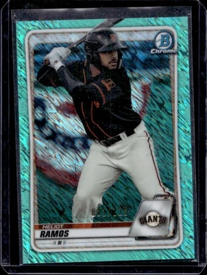 2020 Bowman Heliot Ramos Chrome Prospects Aqua Shimmer Refractor #31/125 Giants - Image 1 of 2