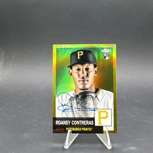 2022 Topps Chrome Platinum Anniversary Roansy Contreras Gold Rookie Auto /50 SP - Bild 1 von 5