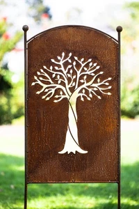 Schild Spruchtafel Gartenstecker Rost Beetstecker Blumen Dekoschild Edelrost - Bild 1 von 6