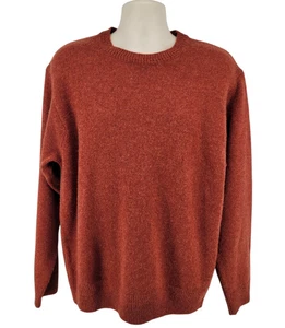 Pendleton Shetland Wool Sweater Men’s Large Rust Washable Wool Crewneck Knit - Picture 1 of 9