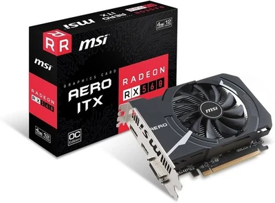 MSI Radeon RX 560 AERO ITX 4G OC Graphics Board - Image 1 of 4