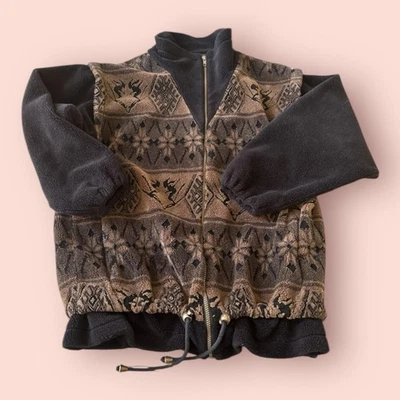 Chaqueta Denali De Colección Para Mujer Talla XL Marrón Polar Bosque Esquí Exterior Abrigo Foto 1 de 4