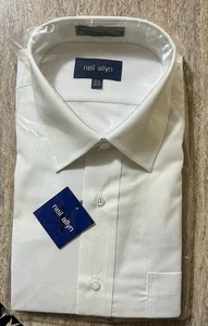 Neil Allyn Herren Weiß Langarm Kragen Regular Fit Hemd Gr. 16,5 34/35 - Bild 1 von 1
