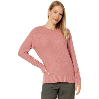 LL Bean Womens Large Rose Midweight Cotton Slub Rollneck Pullover Sweater K12-13 - Image 1 of 4