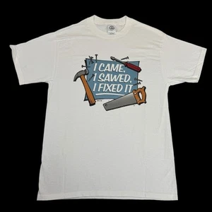 Vintage Y2K Delta Pro Weight “I Came, I Sawed, I Fixed It” T-Shirt Size M USA - Picture 1 of 6
