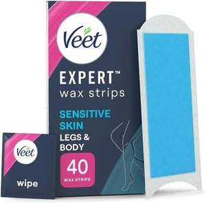 Veet Expert Kaltwachsstreifen, 40 Stück + 4 Finish-Tücher, Haarentfernungsset  - Bild 1 von 7