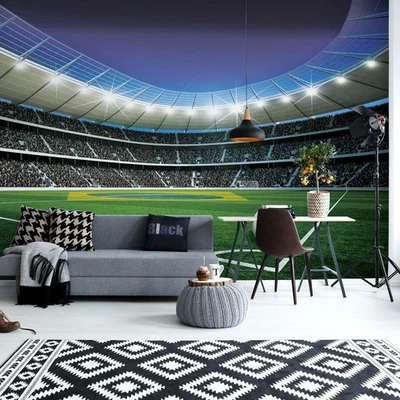Estadio de Fútbol Mural para Pared Dormitorio Infantil Tono 312x219cm Unisex - Imagen 1 de 4