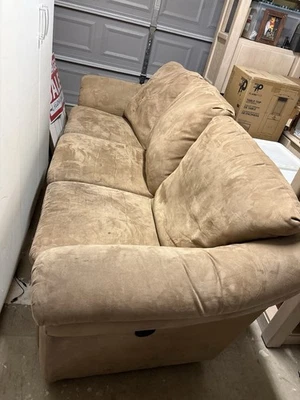 Reclining Couch And End Tables - Image 1 of 4