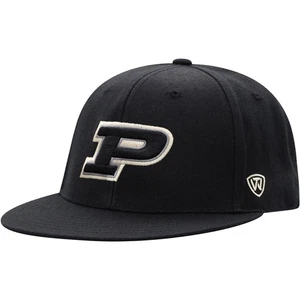 Men's Top of the World Black Purdue Boilermakers Team Color Fitted Hat - Picture 1 of 4