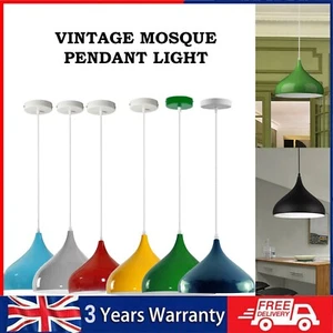 Vintage Industrial Pendant Light Shade Modern Hanging Lamp Mosque Ceiling Lights - Picture 1 of 46