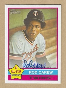 2025 Topps Heritage ROD CAREW #ROA-RC REAL ONE AUTO Autograph Twins HOF - Picture 1 of 2