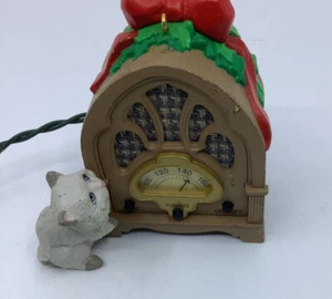 1993 Hollmark Magic Christmas Ornament Radio Nachrichten Flash Stimme Sound funktioniert. - Bild 1 von 4