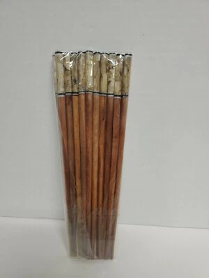 Diez pares de palillos de madera sin laca cera suministros de vajilla para el hogar redondos  Foto 1 de 2