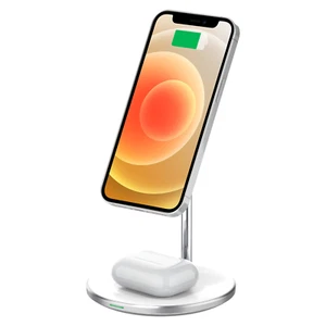 Support de chargeur sans fil BeHello 2 en 1 10W iPhone et airpod Magnetic stand - Photo 1 sur 5
