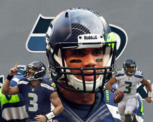 Seattle Seahawks Lithograph print of  Russell Wilson 10 x 8