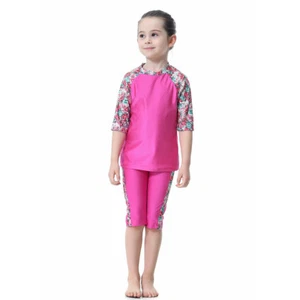 Kids Girls Swimwear Muslim Islamic Modest Swimsuit Bathing Beachwear 3pcs Summer - Picture 1 of 132