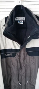 mens Columbia/XXL/wintercoat/3in1/hooded/pocketsonfront/darkgray/lightgray/black - Picture 1 of 17
