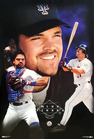 Mike Piazza SUPERSTAR New York Mets MLB Baseball 23x35 Wall POSTER (2000) Cover