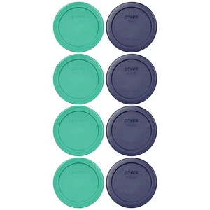 Quattro coperchi Pyrex 7202-PC 4" blu 1 tazza e quattro 7202 pezzi verde 1 tazza 4 pezzi nuovi - Foto 1 di 5
