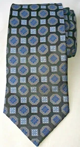 Mens Joseph & Feiss International 100% Silk Tie. Black, Blue, Gray. 59" L X 4" W - Picture 1 of 6