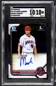2022 1. Bowman Chrom Mason Albright Auto #CPA-MA Angels Rockies SGC 10/10 - Bild 1 von 2