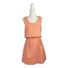 Erin Fetherston Anthropologie Electric Guava Tier Sleeveless Shift Dress Size 6