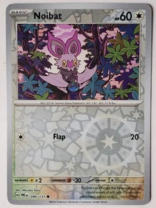 Tarjeta Pokémon REVERSE HOLO Noibat 090/131 NM/M - Evoluciones Prismáticas - Imagen 1 de 2