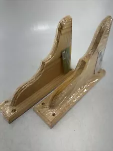 Pair Of Williamsburg Shelf Bracket Unfinished Solid Pine 9”x11” X13” - Picture 1 of 10