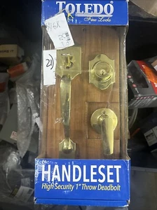 Toledo Cordoba Single Cylinder Handleset Polished Brass V1600-CO/CA-US3 NIOB - Picture 1 of 1
