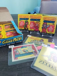 NEU SEALED PACK AUS BOX 1989 Topps Nintendo Game Packs Wax Booster Mario Zelda! - Bild 1 von 2