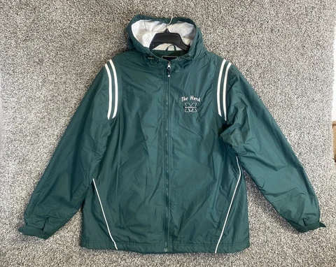 Marshall The Herd Varsity Jacket Mens Large Green White Holloway Team Full Zip Cover