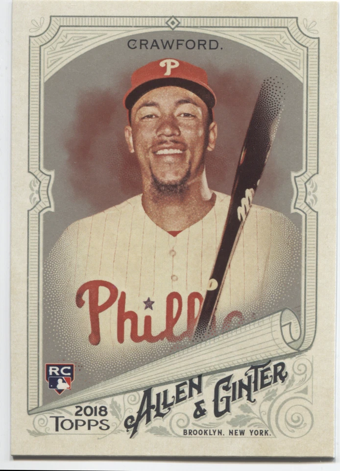 JP CRAWFORD 2018 Allen & Ginter SILVER GLOSSY HOT BOX - PHILLIES - #127 - Image 1 of 1